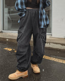 Flynn diagonal pocket denim cargo pants