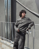 Heritage Chrome Waffle Henley Neck