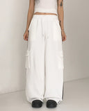 Pict Track Color Matching Cargo Pocket Pile Sweatpants