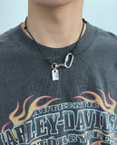 Carabiner string necklace