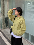 [Unisex] Hilme Cap Hood Crop Windbreaker