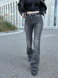 Shirring Fold Bootcut Denim