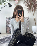 Heron embroidered denim pants