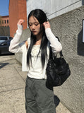 Kant Rib Long Sleeve Basic Cardigan