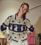 [2-WAY] Bunny Crop Zip-Up Knit