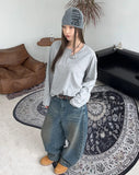 Kane Henley Neck Cotton Long Sleeve Tee