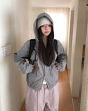 Moa Two Way Check Hood Zip-Up