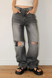 DARK KNEE RIP DENIM