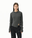 CURVED SLIM HOODIE