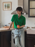 Poise Collar Short Sleeve Knit