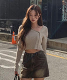 Hari unbalanced crop knit