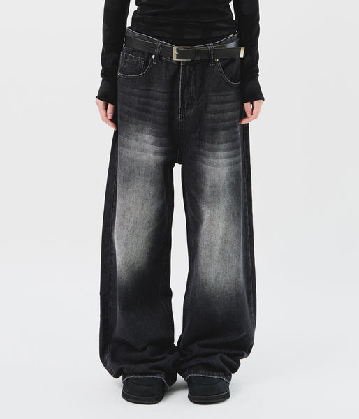 【HI FI FNK】Beam Track Wide Denim HI FI FNK】Sand Dark Wide Jeans (HI FI FNK/デニム・ジーパン