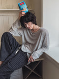 Summer Linen Stripe Banding Pants