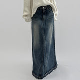 Seoet Denim Long Skirt