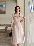 Giella Diagonal Button Flare One Piece