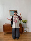 [unisex] Momoku color matching printing over short sleeve tee