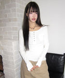 Soren Pocket U-Neck Long Sleeve T-Shirt