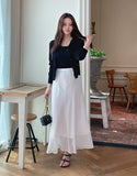 Beton Round Ribbed Basic Cardigan
