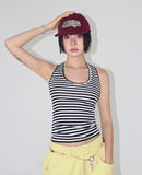 STRIPE HALTER TOP