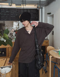 Talo Rib Henley Neck Knit