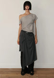 [SET] UNBALANCE TEE & SCARF