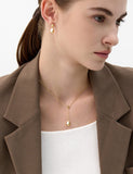 Champagne Moon Dew Drop Silver Darling Necklace