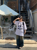 [unisex] Donay Cat Printing Over Short Sleeve Tee