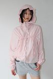FRILL SHIRRING HOOD JP