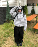 Fog Double Zipper Hooded Lightweight Padding