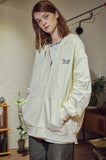 Peace Moment Embroidered Hood Zip-Up