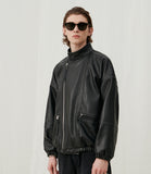 Fox Leather Overfit Pin Jacket