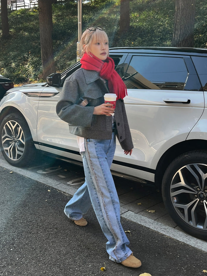 【AAKE】[UNISEX] URA WIDE DENIM AAKE (アケ) - [男女兼用]ウラワイドデニム / [UNISEX] URA WIDE