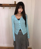 Andor Slim See-through Knit Cardigan