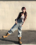 Risen Denim Wide Overalls