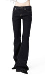 Deep-sticking Low Bootcut Denim Pants
