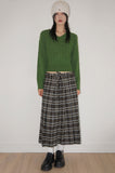 V-NECK CABLE CROP KNIT