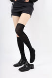 see-through mesh long socks