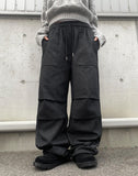 Iu Denim Pintuck Wide Banding Pants
