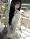 Nichu Flower Pattern Cardigan