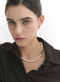 H edition Silver(Y) White Pearl Bead Necklace 8mm