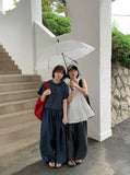 [BAONHAUS] Mesit Shirring Layered Sleeveless Blouse