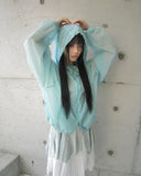 Timel See-through Windbreaker Zip-Up