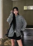 From Two Way Washing Vintage Knit Zip-up