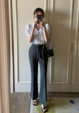 Calling High Waist Slim Bootcut Slacks