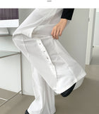 Nylon Wing Silver Point Curved Wide Banding Pants