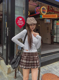 Lucy Unbalanced Off Crop Long Sleeve