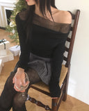 Soutine chiffon shirring drape t-shirt