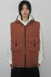 POCKET PADDING HOOD VEST