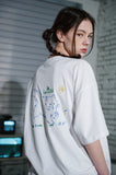 Wild Cat Embroidery Short Sleeve T-shirt