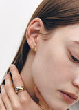 H-Subuni Silver (C) Finger Heart Earrings